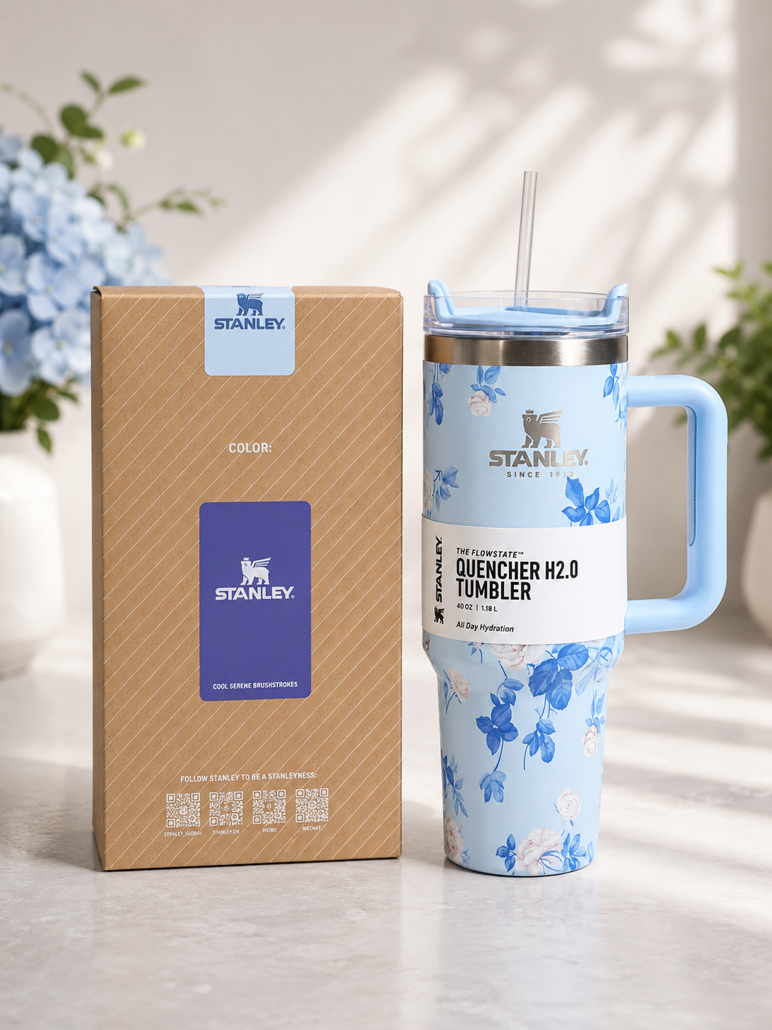 Stanley 40oz Insulated Tumbler with Handle and Straw
