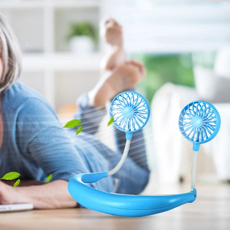 Portable Neck Fan, 360° Rotation, USB Rechargeable