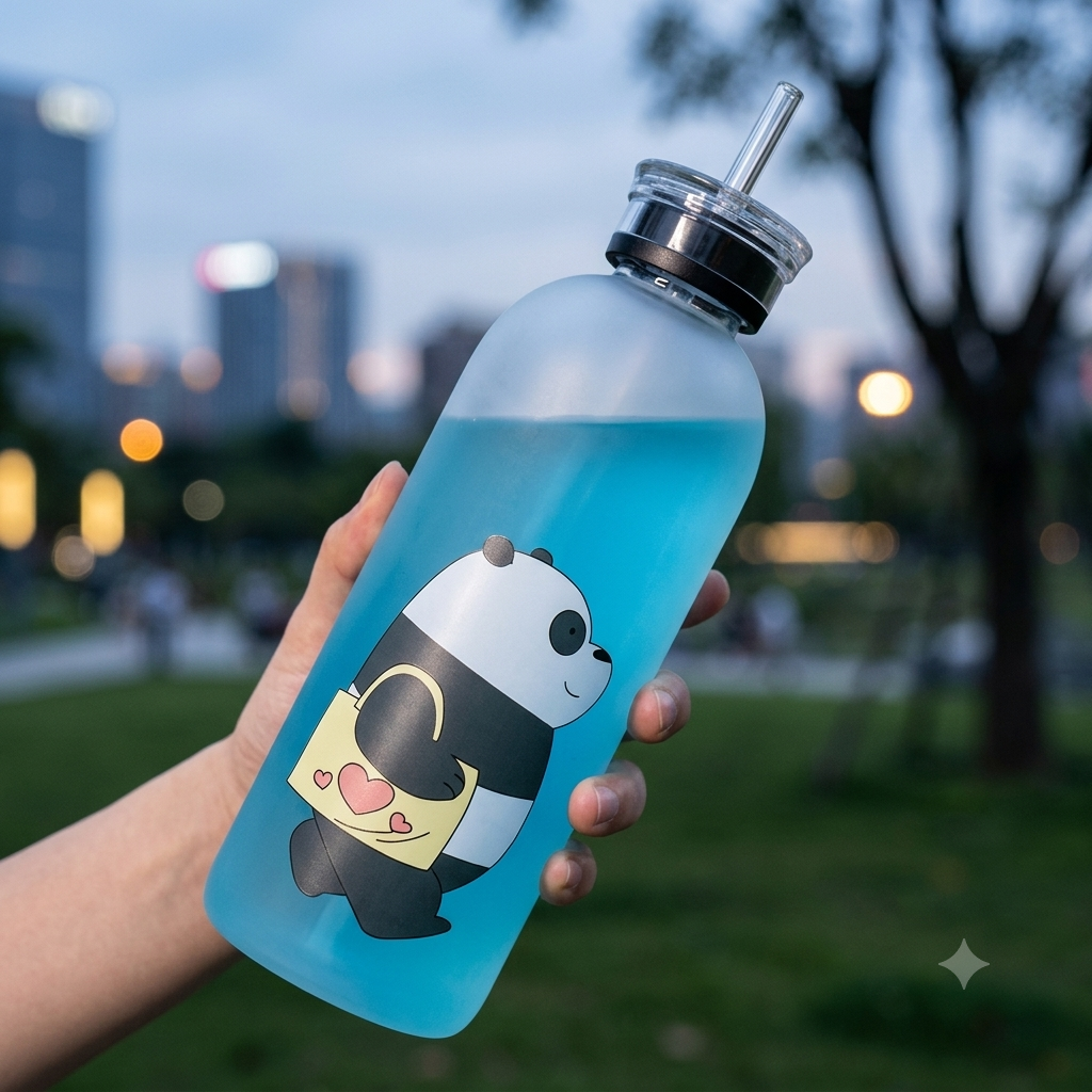 We Bare Bears Panda Water Bottle, 1000ml