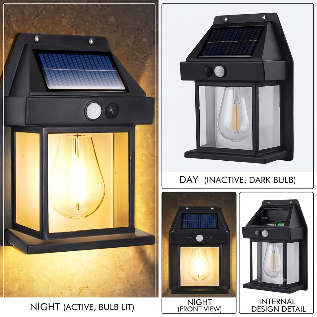 Solar Motion Sensor Wall Lamp