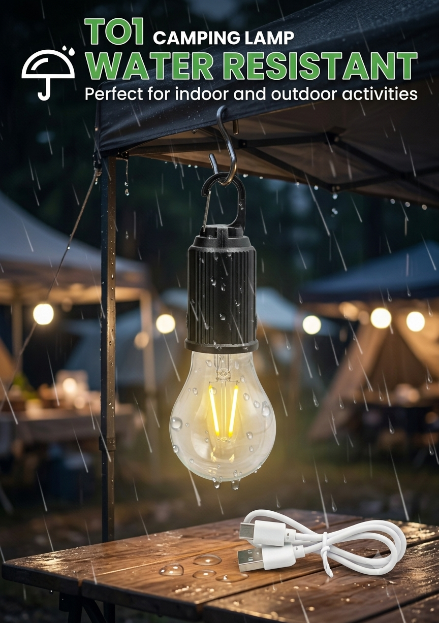 T01 Vintage Rechargeable Camping Lamp