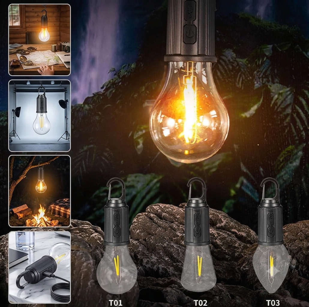 T01 Vintage Rechargeable Camping Lamp