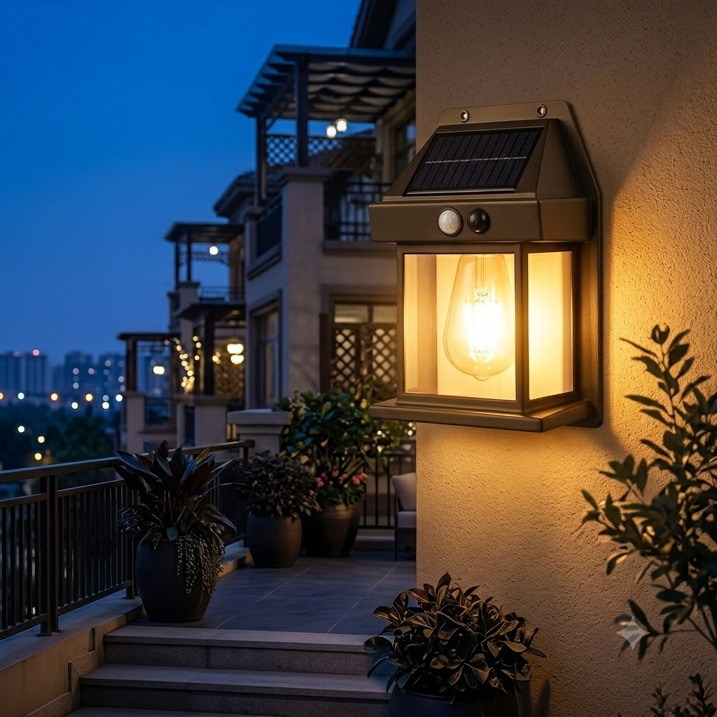 Solar Motion Sensor Wall Lamp