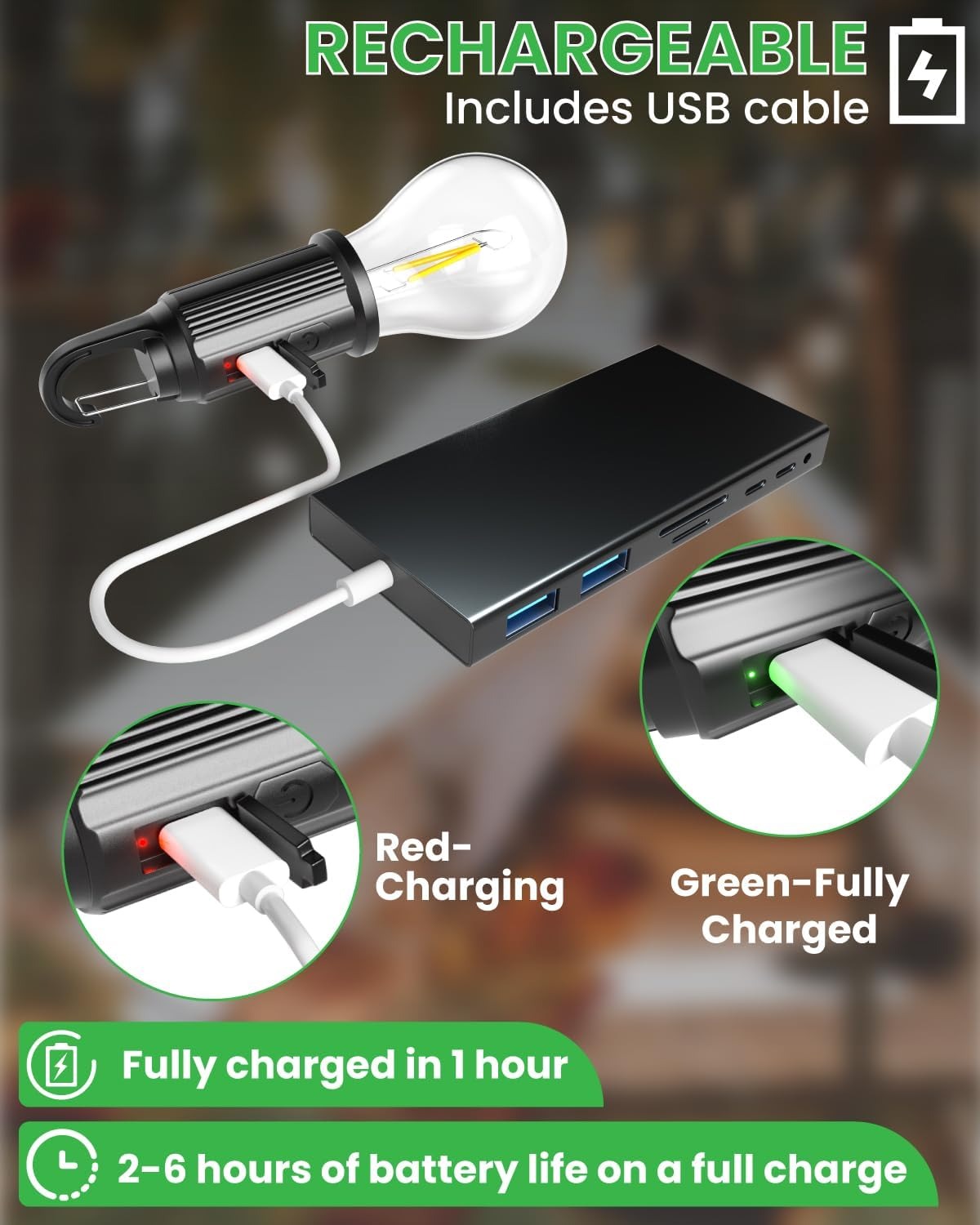 T01 Vintage Rechargeable Camping Lamp